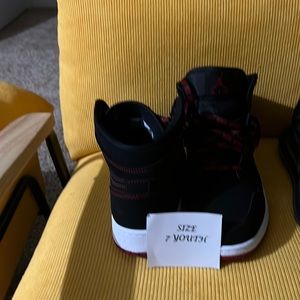 Air Jordan, black and red.  Youth size 7.